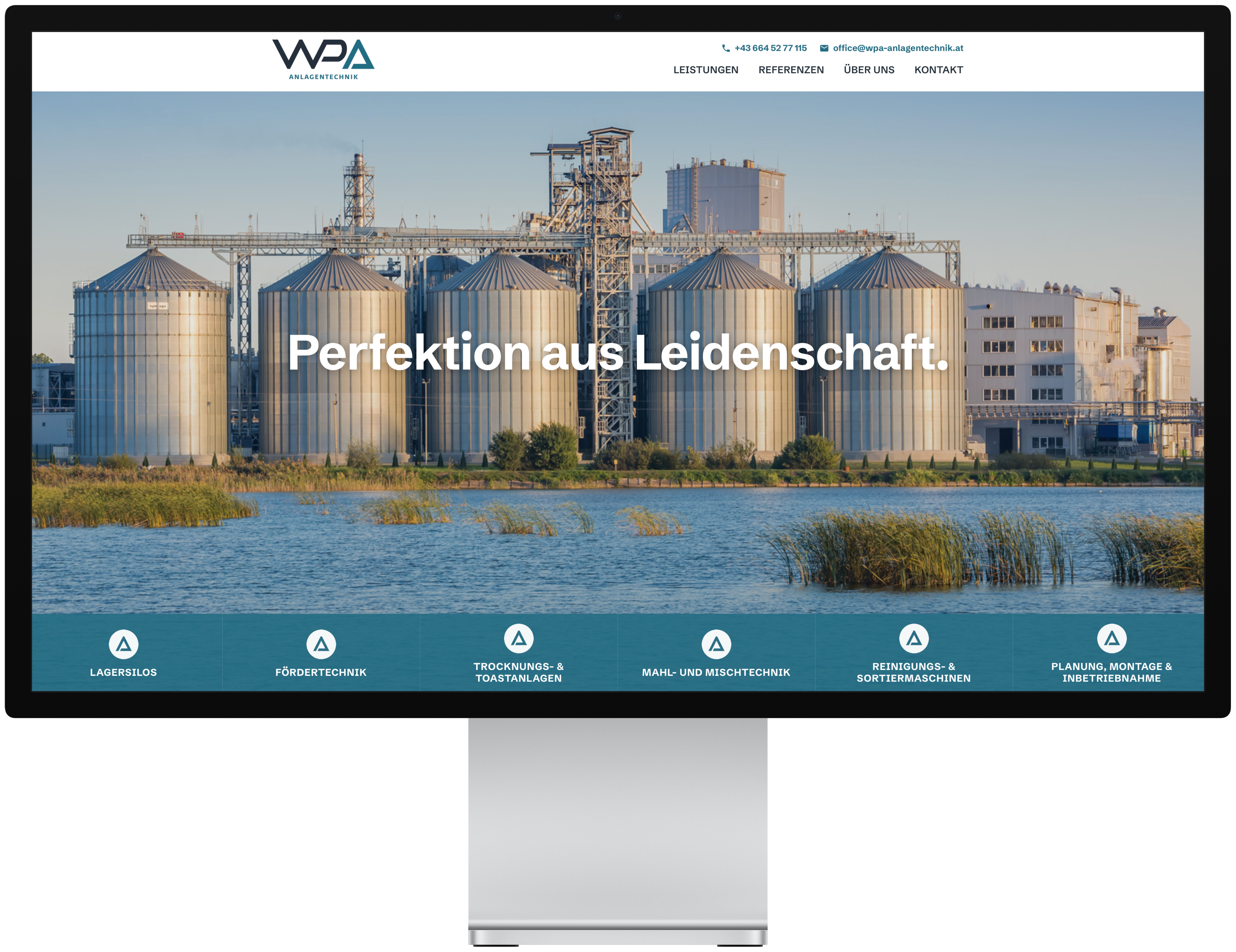 Projekt WPA Anlagentechnik – Getreideanlagen & Silos Webauftritt